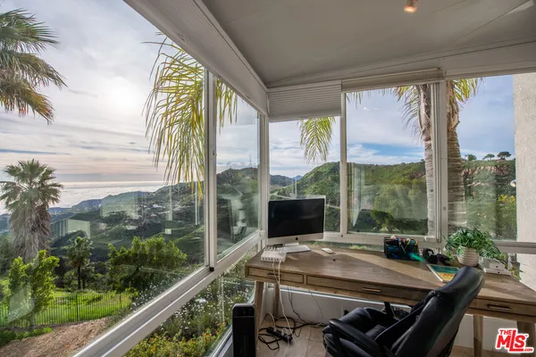 a view of a city from a balcony