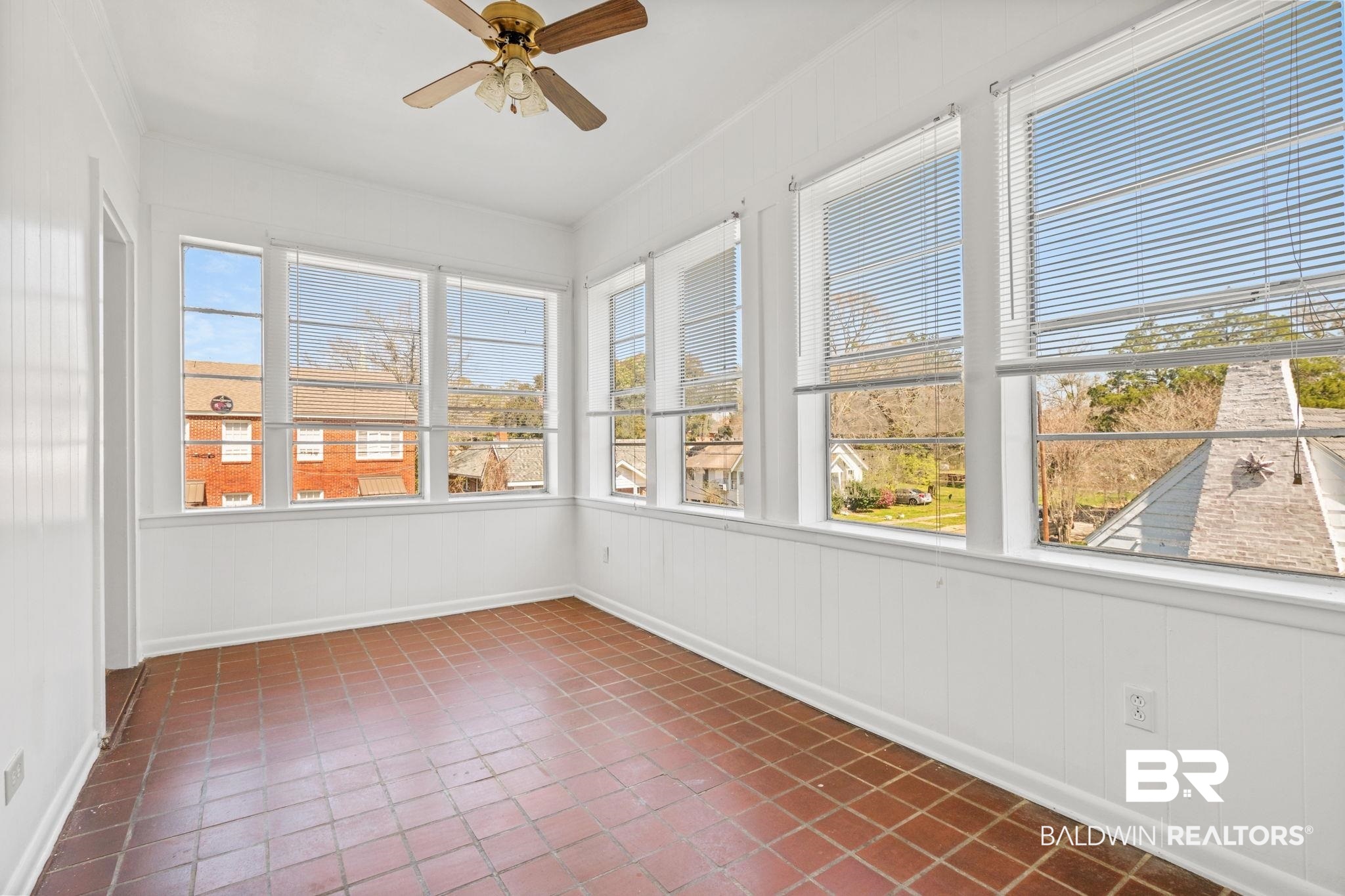 1707 Church Street Mobile, AL 36604 - Photo 24 of 43 Unfurnished sunroom with a ceiling fan and a wealth of natural light