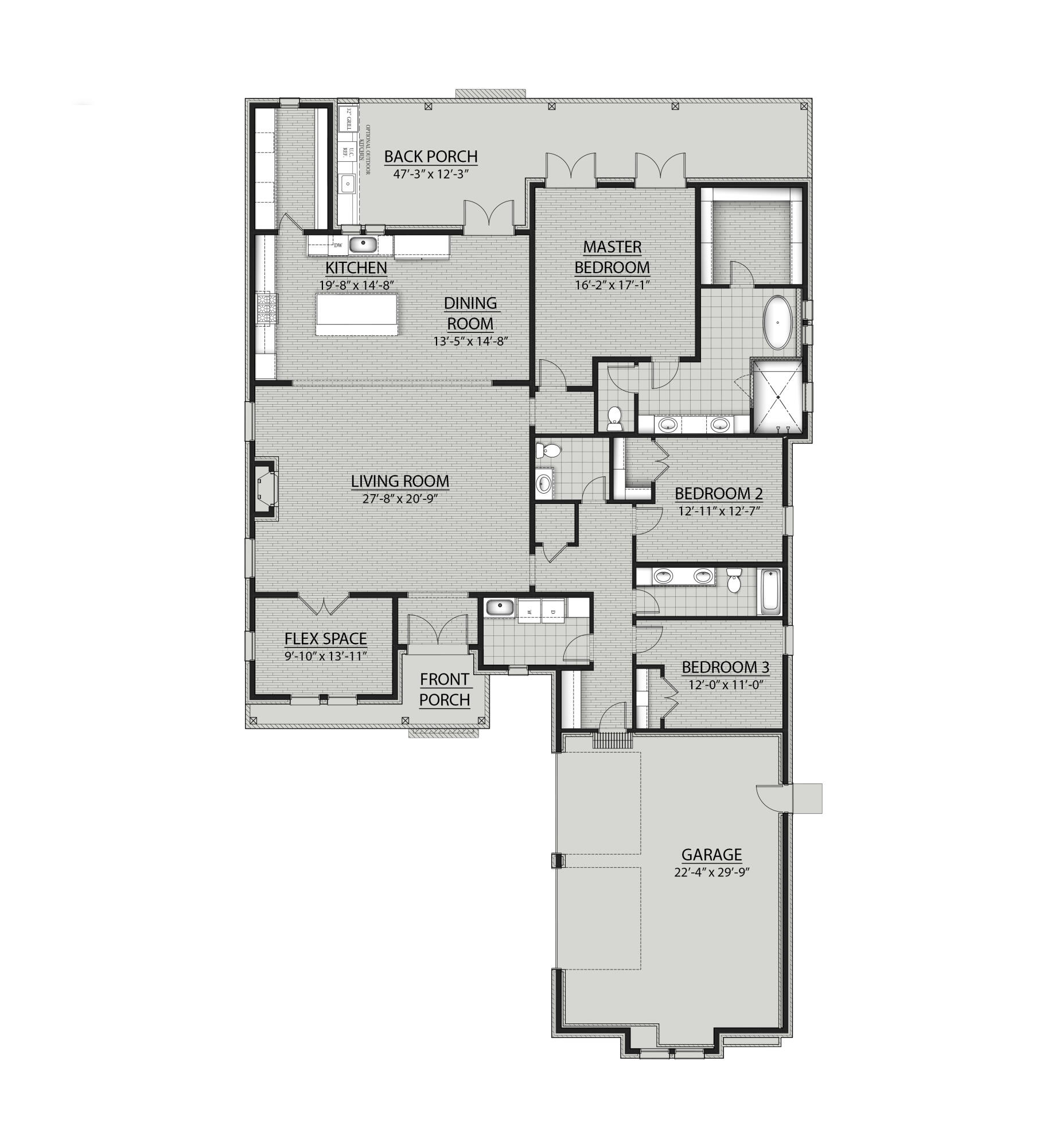 113 East Perseverance Point Freeport, FL 32439 - Photo 3 of 3 Marley AG II Floor Plan