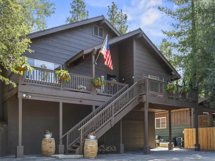 a front view of a house with balcony