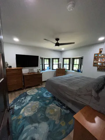 a kitchen with a stove and a microwave