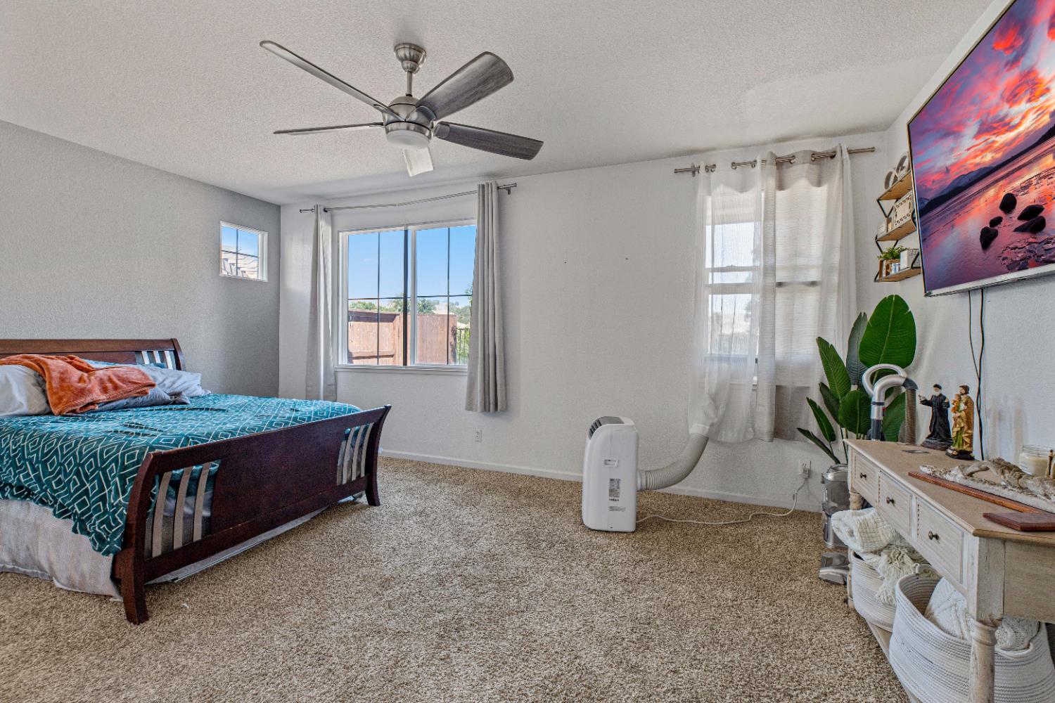 9015 Tee Patterson, CA 95363 - Photo 12 of 36 a bedroom with a bed and a potted plant