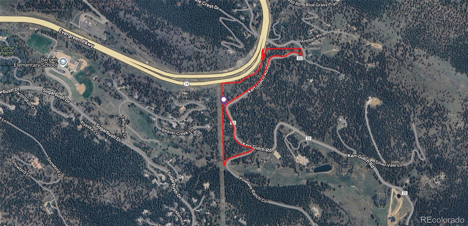 1493 Pinedale Ranch Circle Evergreen, CO 80439 - Photo 2 of 19 a bird view of a house