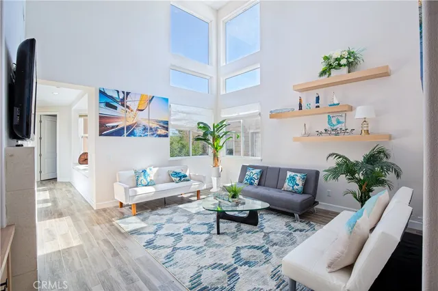 a living room with furniture and a couch