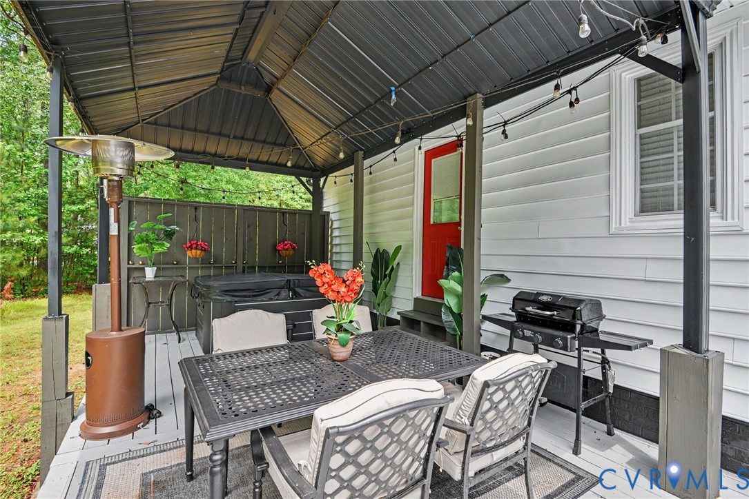 9820 Beaver Bridge Road Chesterfield, VA 23838 - Photo 45 of 54 Covered deck featuring a durable metal gazebo, str