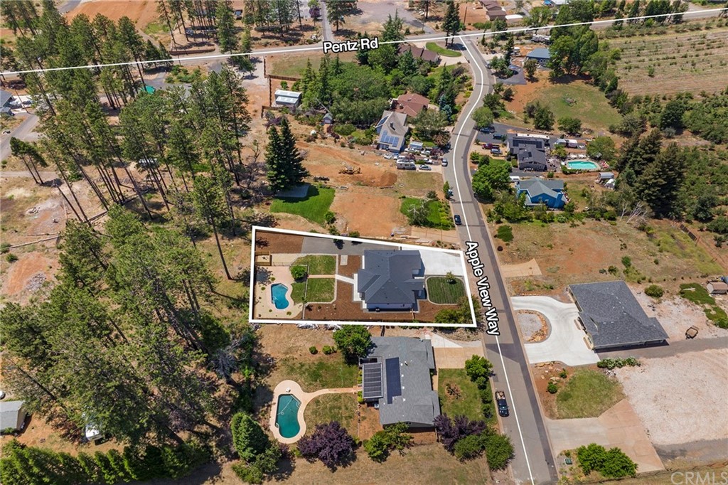 1830 Apple View Way Paradise, CA 95969 - Photo 74 of 75 an aerial view of house with a yard