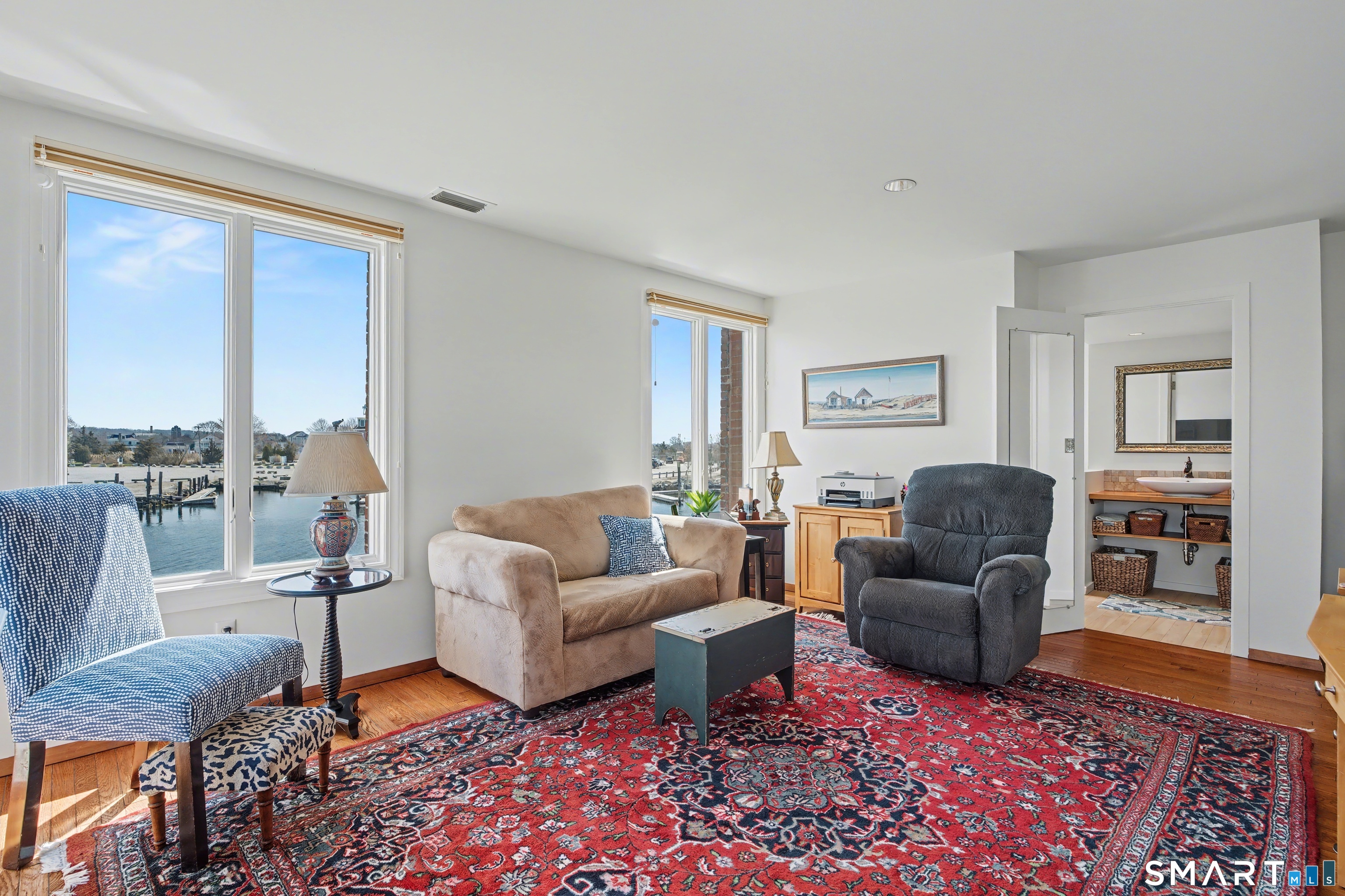 15 1/2 Water Street, Unit 4 Groton, CT 06355 - Photo 34 of 40 Primary Bedroom. Currently Being used as an Office-Den. Ensuite Bath. This Bedroom easily hold a spacious King Sized Bed.
