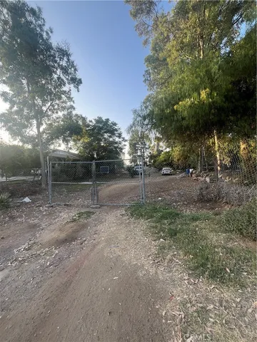 a view of a yard with trees