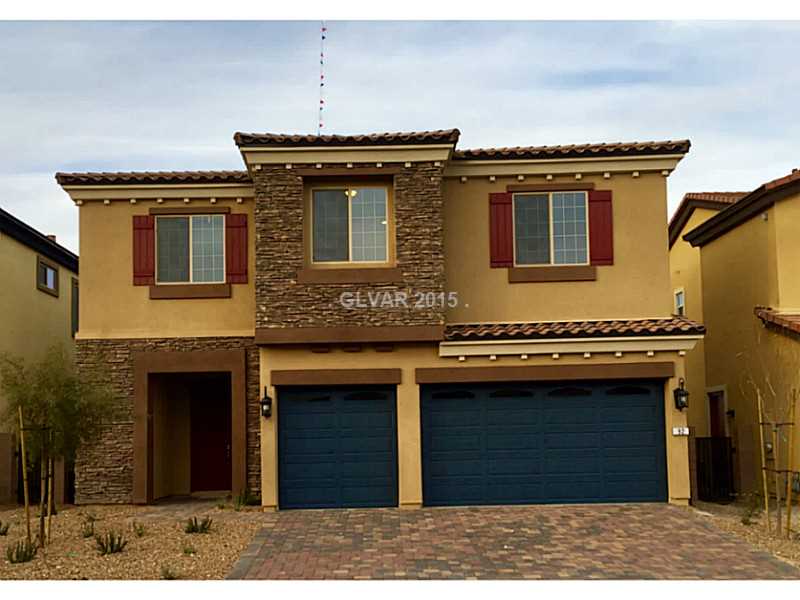 92 Tesla Ridge Way, Unit 95 Las Vegas, NV 89183 - Photo 1 of 29 Property Photo. Stone Front Exterior and Paver Drive!