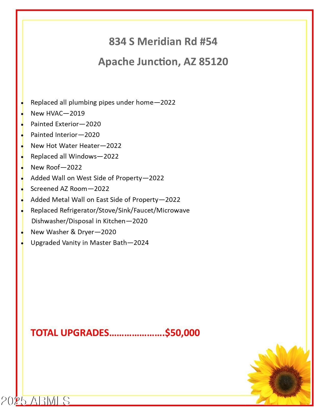 834 South Meridian Road, Unit 54 Apache Junction, AZ 85120 - Photo 4 of 56 Upgrade sheet