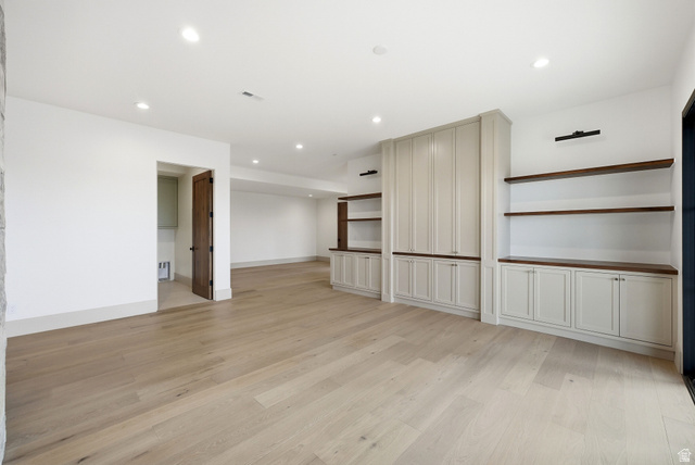 2155 East Wrangler Road Kamas, UT 84036 - Photo 22 of 62 Unfurnished living room with light wood finished floors and recessed lighting