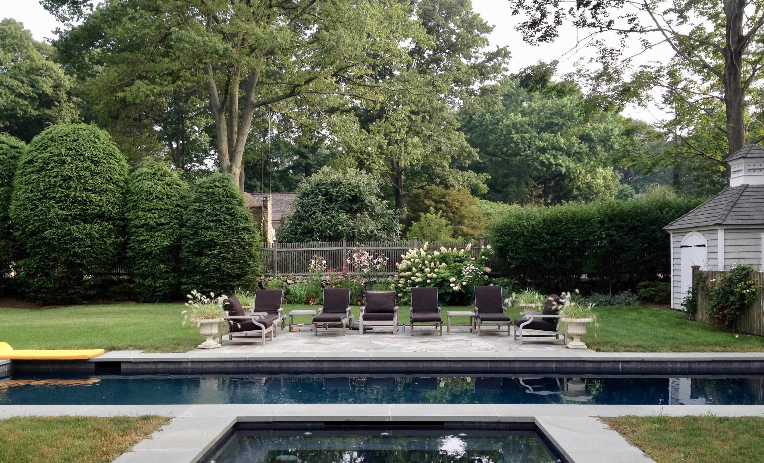 6 Davis Lane Darien, CT 06820 - Photo 33 of 49 a view of swimming pool with outdoor seating and yard