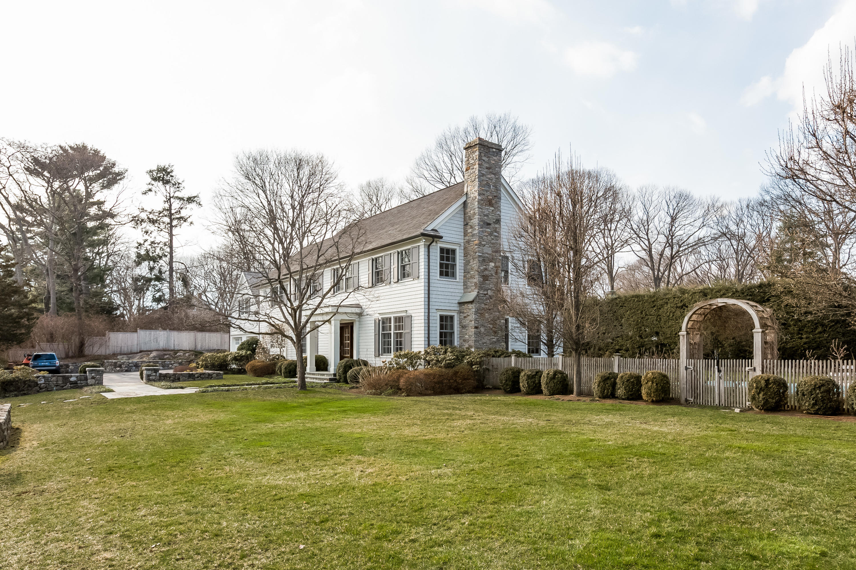 6 Davis Lane Darien, CT 06820 - Photo 42 of 49 a front view of building with yard