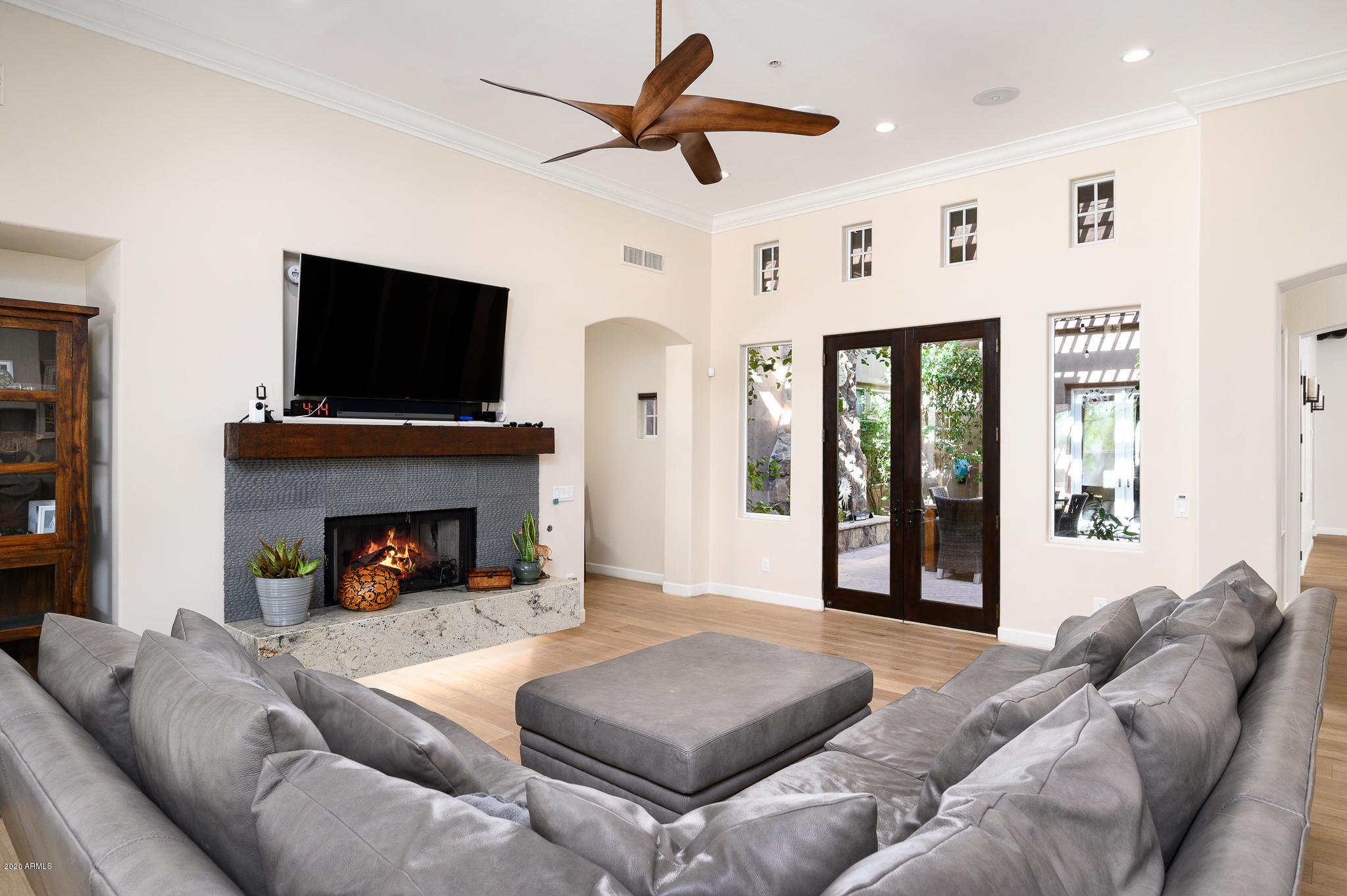 9167 East Mountain Spring Road Scottsdale, AZ 85255 - Photo 12 of 20 Contemporary fireplace in family room