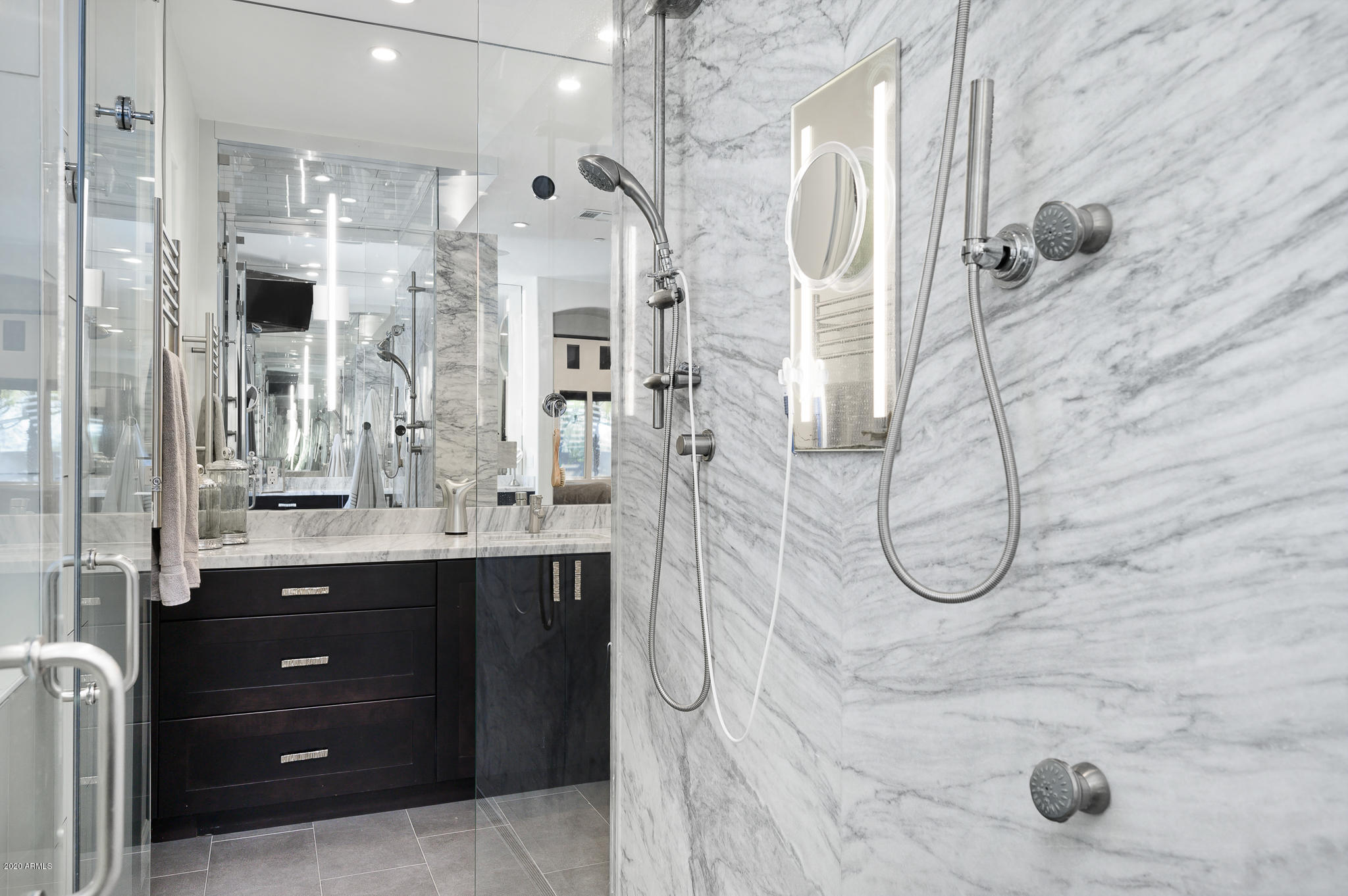 9167 East Mountain Spring Road Scottsdale, AZ 85255 - Photo 14 of 20 Steam shower with body showerheads