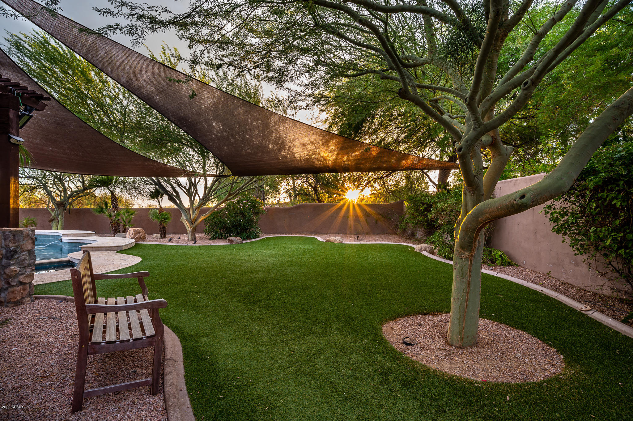 9167 East Mountain Spring Road Scottsdale, AZ 85255 - Photo 17 of 20 Generous side yard with turf