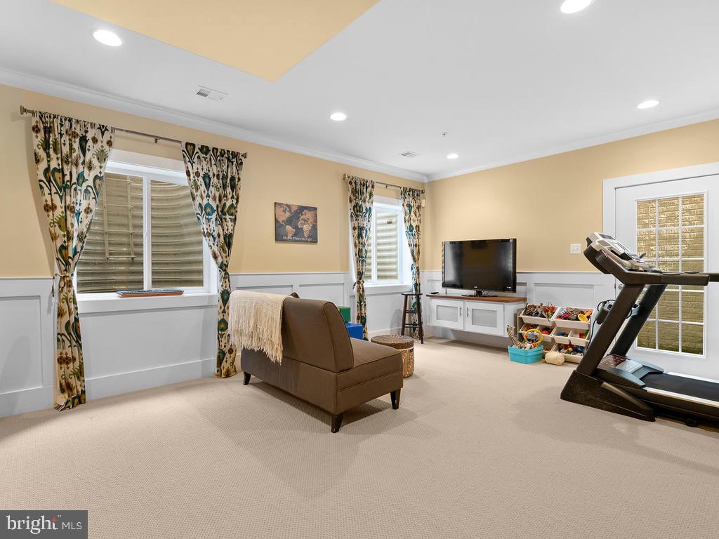2107 Ellis Street Silver Spring, MD 20910 - Photo 47 of 65 Family room with egress windows, door to exterior