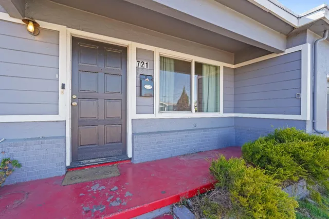 a view of front door of house