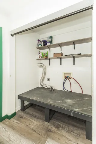 a view of a room with shelf