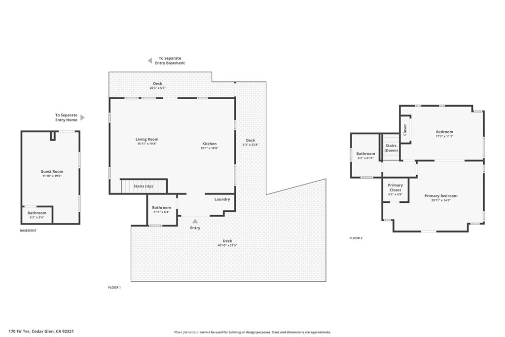 170 Fir Terrace Cedar Glen, CA 92321 - Photo 45 of 48 Floor Plan of All Floors