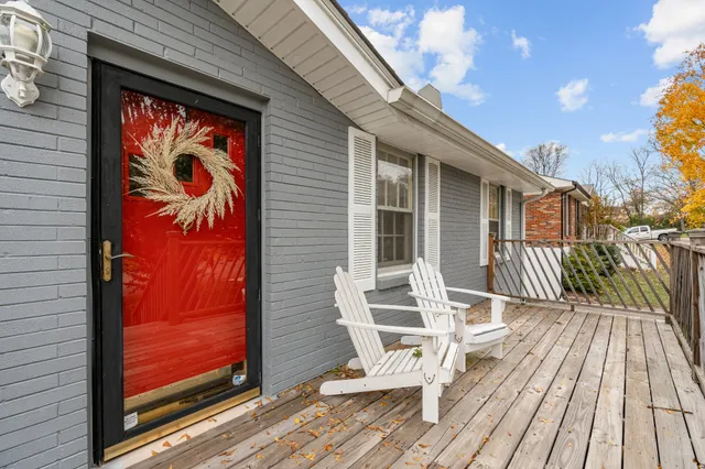 a view of chairs in patio
