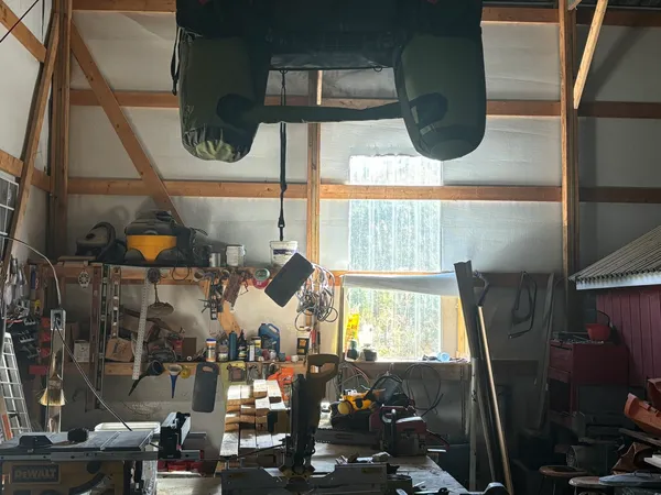 a room with storage and utility
