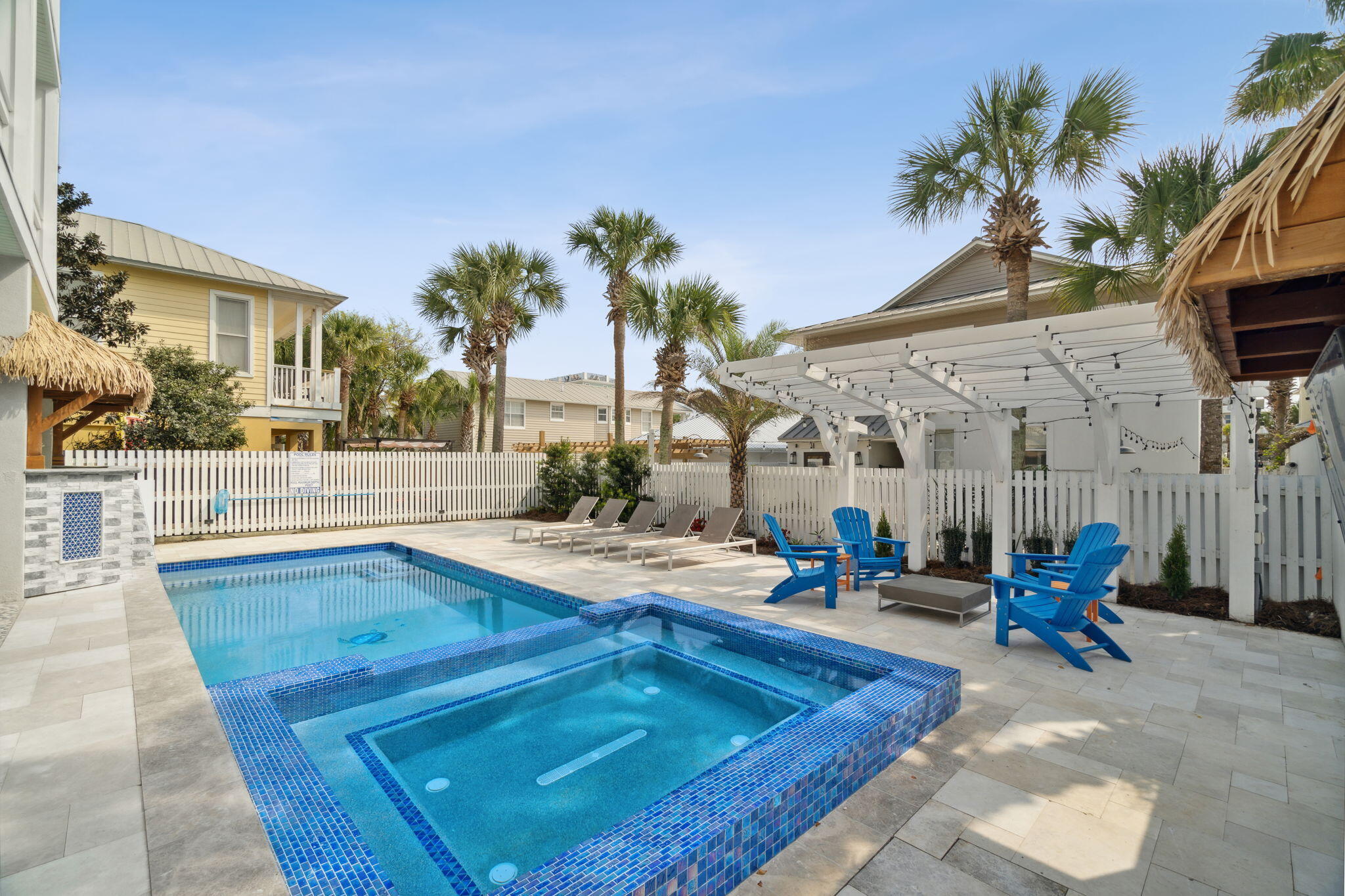 29 Sarasota Street Miramar Beach, FL 32550 - Photo 51 of 66 a swimming pool with outdoor seating and yard