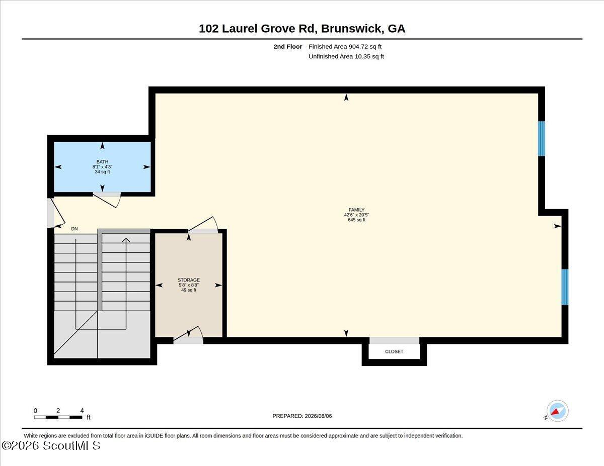 102 Laurel Grove Road Brunswick, GA 31523 - Photo 61 of 61 Upstairs Floorplan