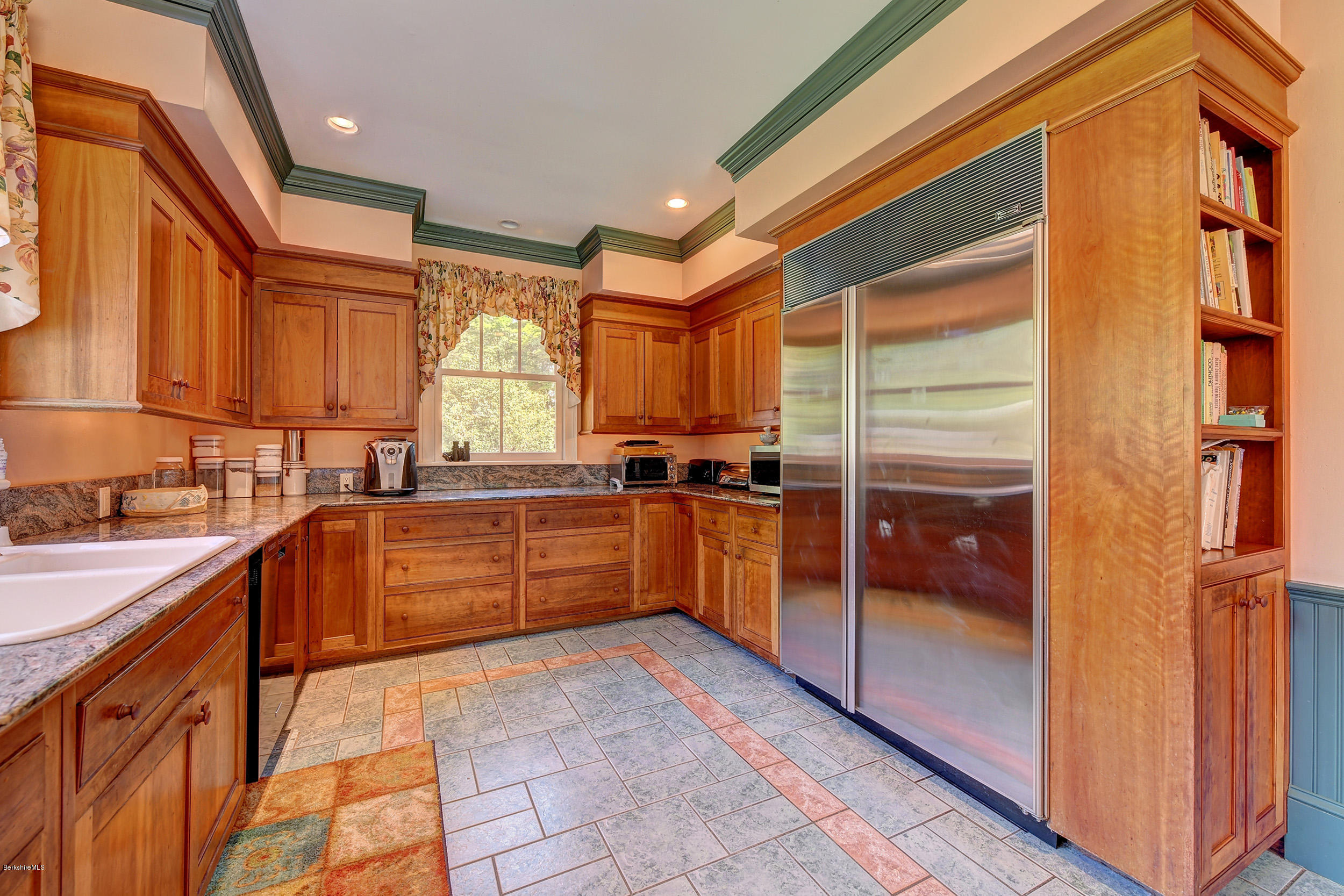 201 Rossiter Road Richmond, MA 01254 - Photo 12 of 52 a kitchen with granite countertop a refrigerator and a sink