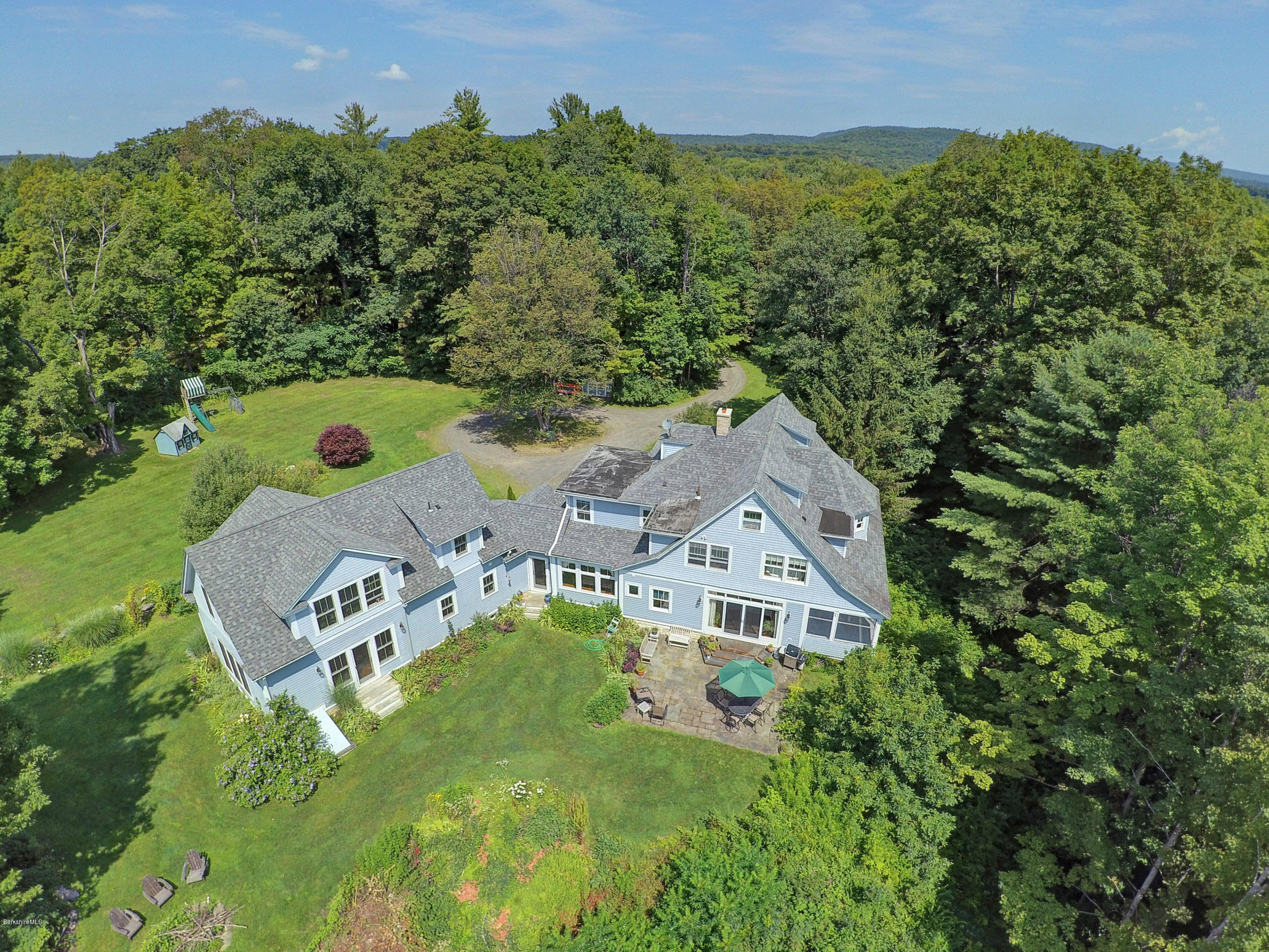 201 Rossiter Road Richmond, MA 01254 - Photo 52 of 52 an aerial view of a house with a yard