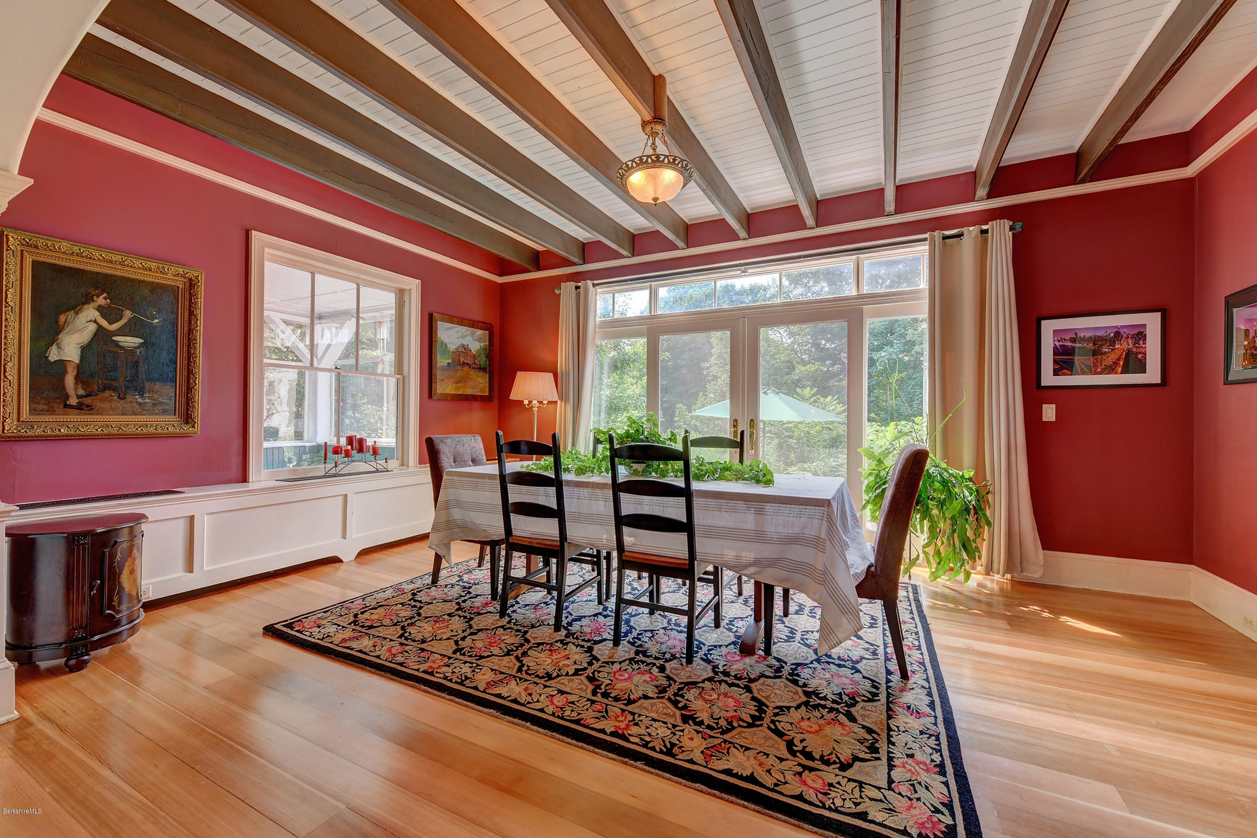 201 Rossiter Road Richmond, MA 01254 - Photo 9 of 52 a dining room with furniture a rug and wooden floor