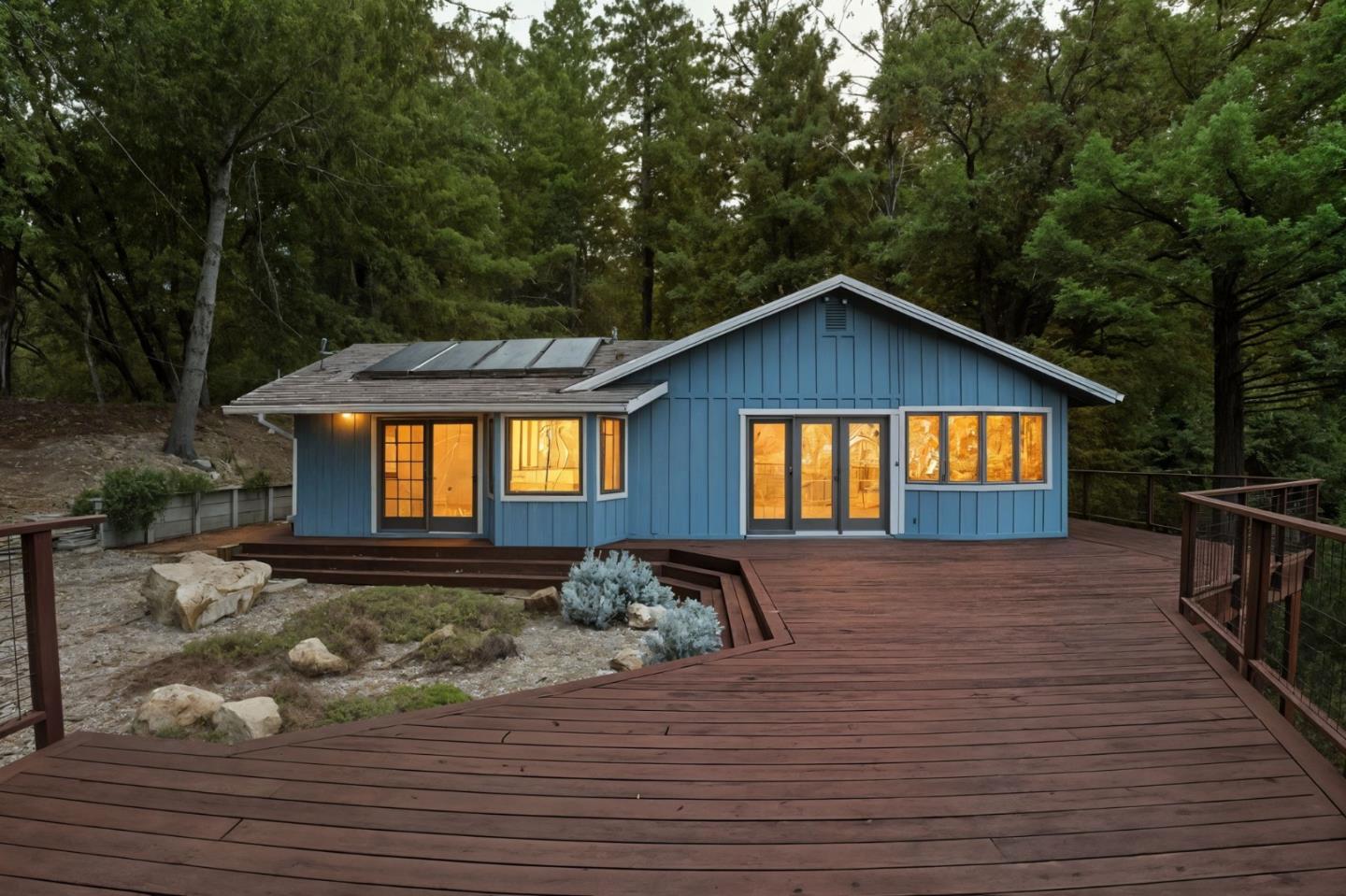 15245 Stetson Road Los Gatos, CA 95033 - Photo 14 of 60 a front view of a house with garden