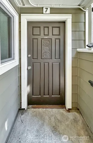 a view of front door of house