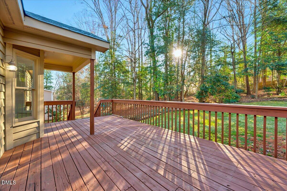 1208 Turner Farms Road Garner, NC 27529 - Photo 28 of 38 a view of balcony with wooden floor and outdoor space