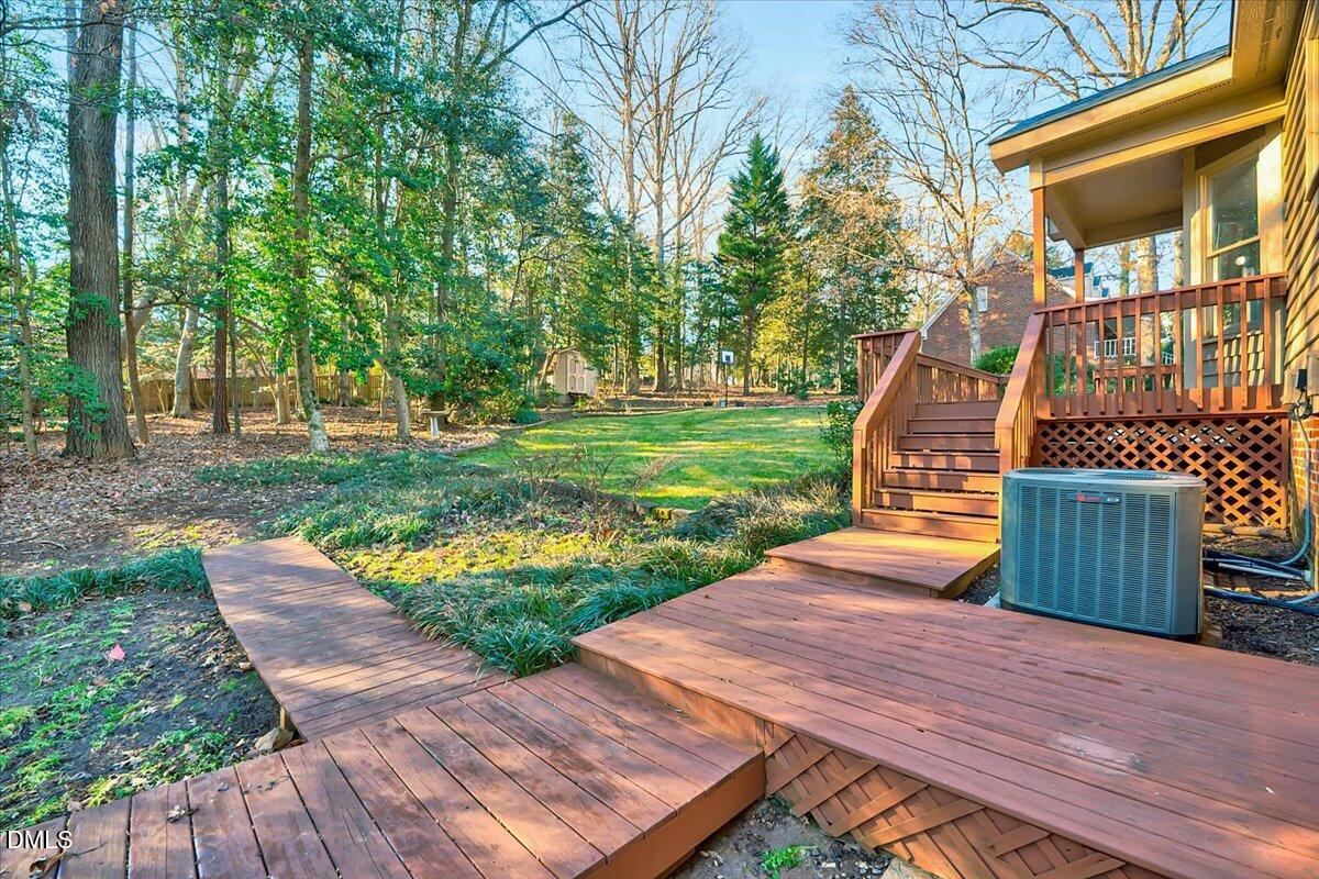 1208 Turner Farms Road Garner, NC 27529 - Photo 29 of 38 a view of a backyard with wooden floor