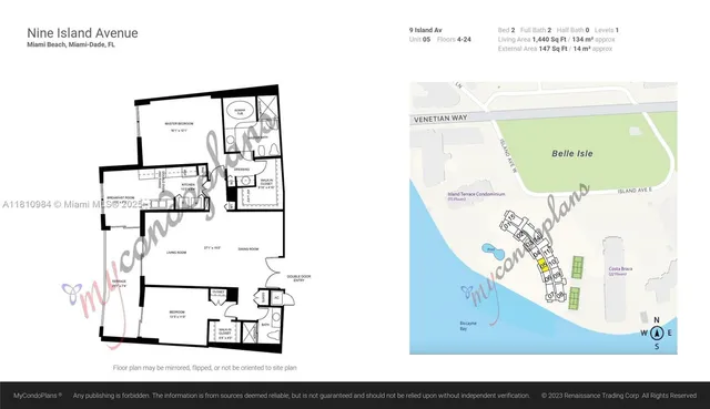 $1,215,000 | 9 Island Avenue, Unit 505, Miami Beach, FL 33139