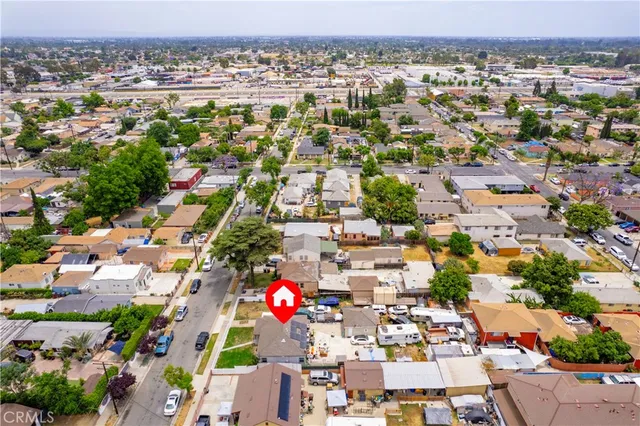 an aerial view of a city