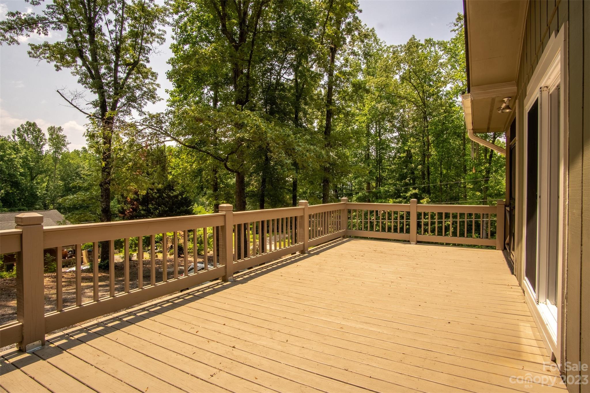 669 Walker Point Road Hayesville, NC 28904 - Photo 32 of 46 a view of balcony with wooden floor and fence