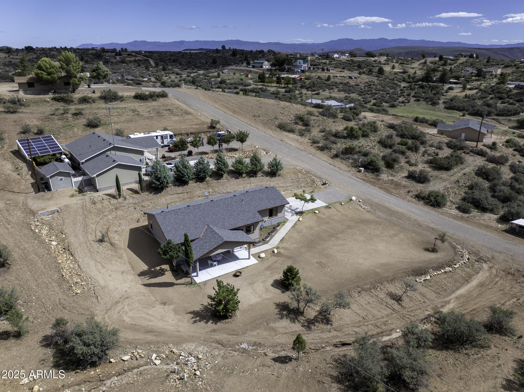 18168 Spoon Road Peeples Valley, AZ 86332 - Photo 29 of 32 an aerial view of a house