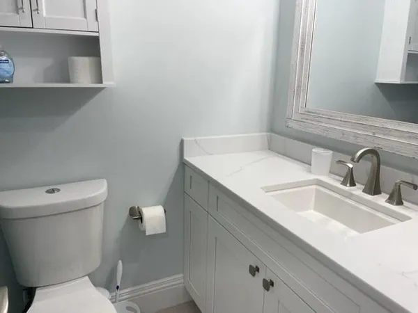a bathroom with a sink and a toilet