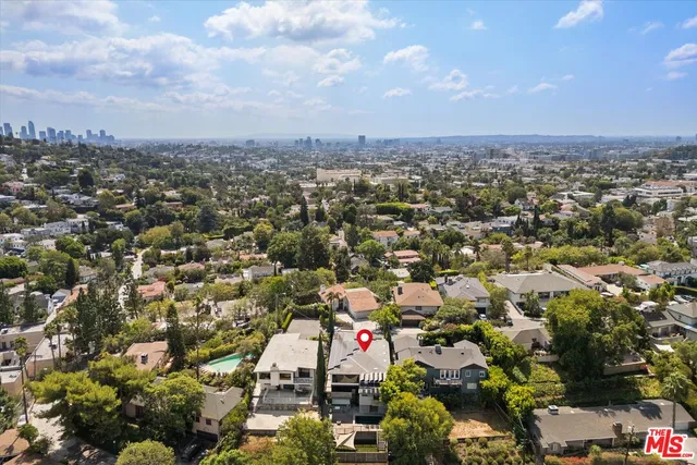 an aerial view of multiple house