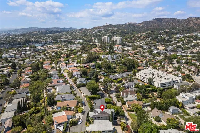 an aerial view of a city