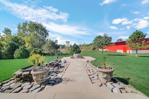 a view of a green field