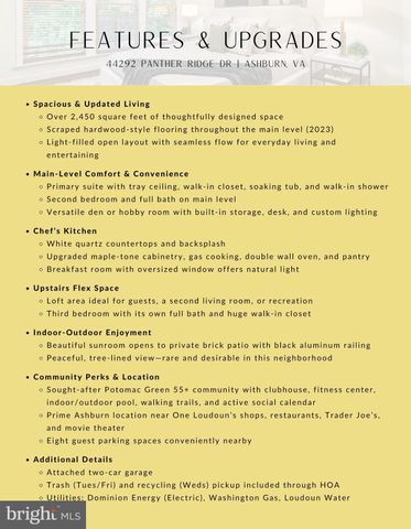 $900,000 | 44292 Panther Ridge Drive, Ashburn, VA 20147