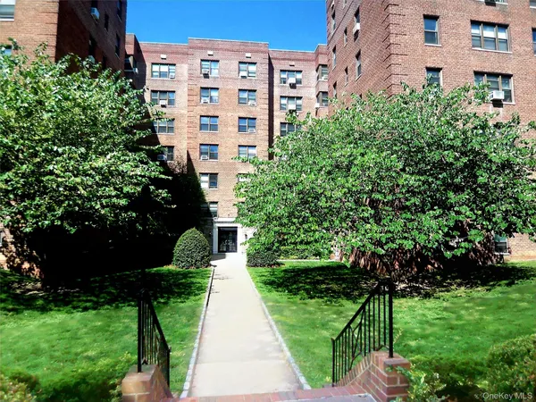 a view of building with garden