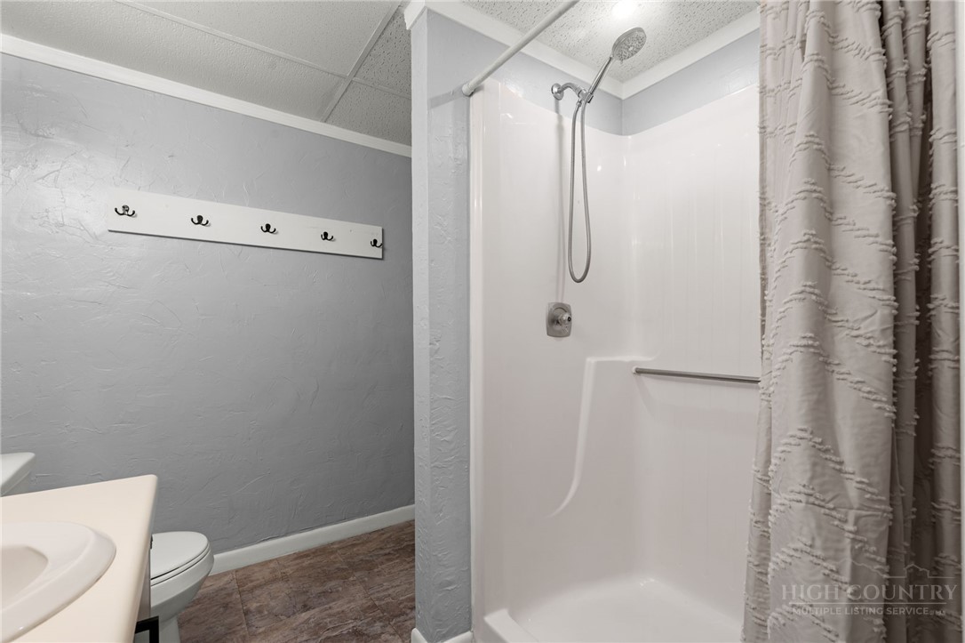 2345 Watauga River Road Sugar Grove, NC 28679 - Photo 33 of 50 a bathroom with a shower and a toilet
