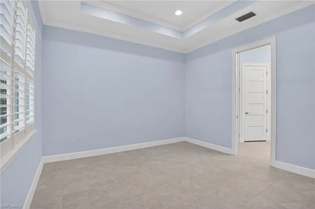 an empty room with a window