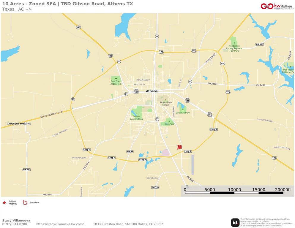 0 Gibson Road Athens, TX 75751 - Photo 17 of 17 Location Map - Athens, TX