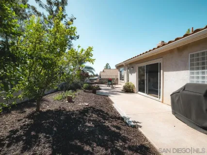 a view of backyard of the house