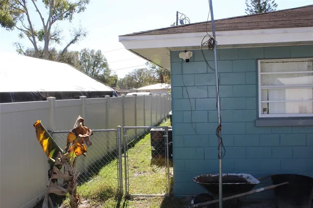 a view of roof deck with patio